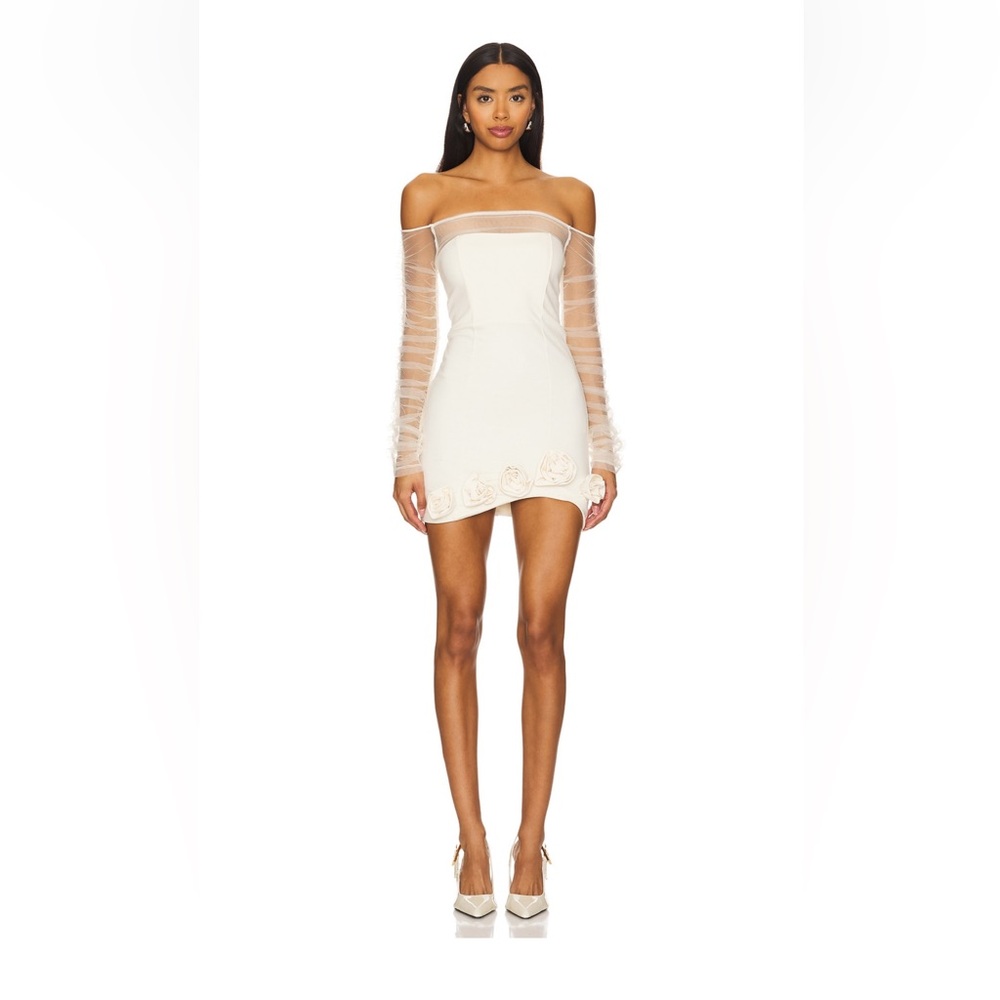 Revolve-Thais Mini Dress in Cream: Camila Coelho